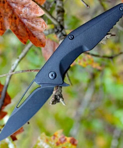 Top 10 🌟 Brous Blades Division Linerlock, 4.5" Acid Stonewash Plain Blade, Black Polymer Handle 🌟