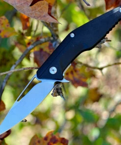 Cheapest 😀 Brous blades Division linerlock, 4.5" Stonewash Plain Blade, Black Polymer Handle 🧨