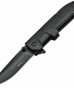 Outlet ❤️ Boker Plus 01KAL18 KAL-18, 3.5" 440C Plain Black Blade, Black Aluminum Handle ⭐