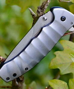 Buy 👏 Boker Magnum 01RY199 Blue Drop, 3.7" 440A Plain Blade, Gray Aluminium Handle 🔥 -Automatic Knives shop 01ry199 1 27852.1566585982