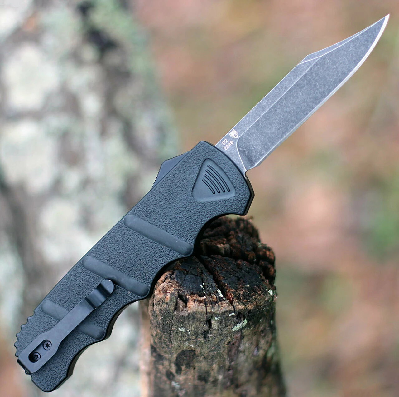 Best Sale 🔥 Boker Plus Kalashnikov Bowie OTF (3.5" Black Stonewash) Black Aluminum 06EX350 🌟 2 Best Sale 🔥 Boker Plus Kalashnikov Bowie OTF (3.5" Black Stonewash) Black Aluminum 06EX350 🌟 - Image 2