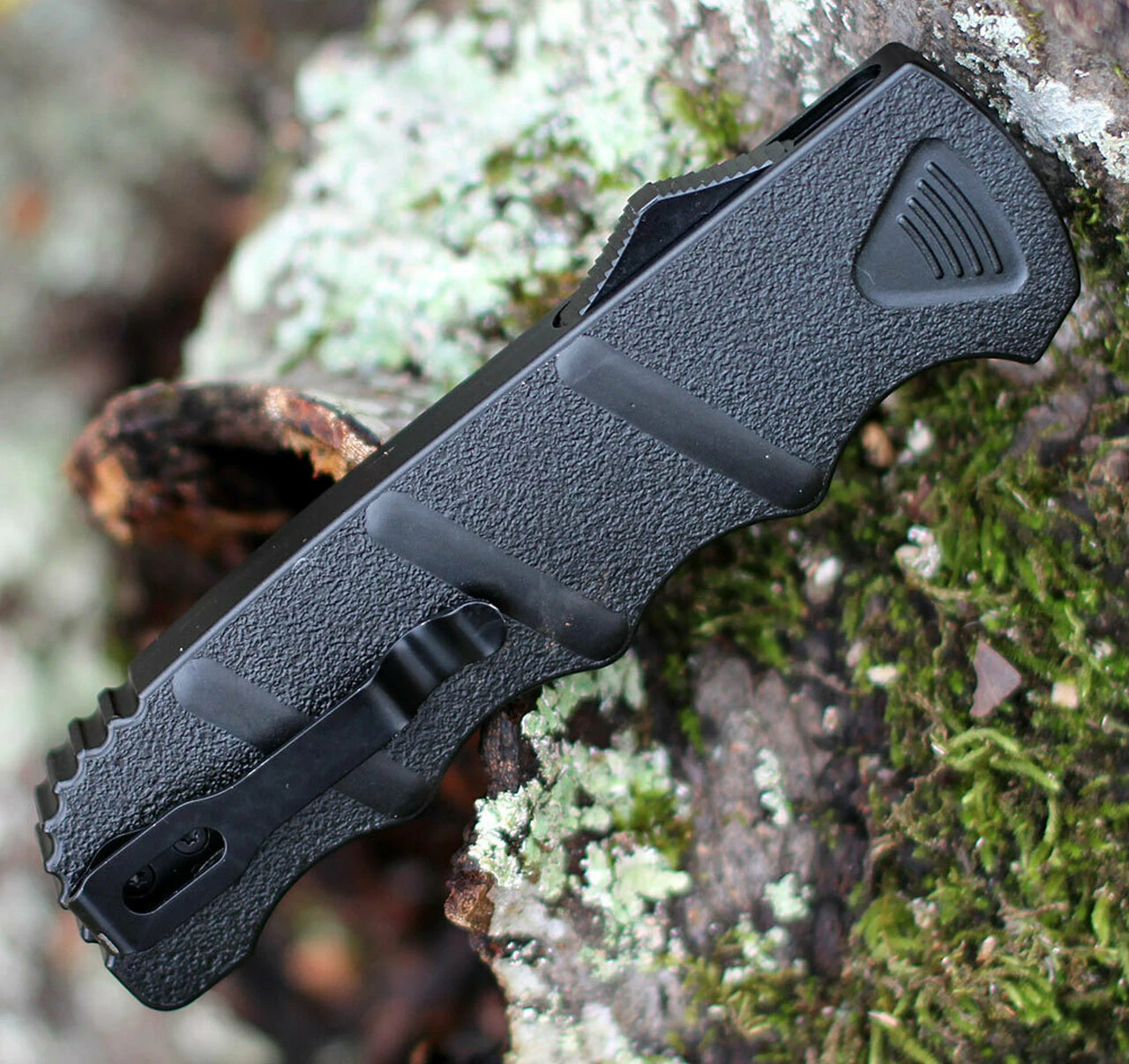 Best Sale 🔥 Boker Plus Kalashnikov Bowie OTF (3.5" Black Stonewash) Black Aluminum 06EX350 🌟 3 Best Sale 🔥 Boker Plus Kalashnikov Bowie OTF (3.5" Black Stonewash) Black Aluminum 06EX350 🌟 - Image 3