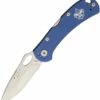 Cheapest 😍 Buck Knives Buck Spitfire BSA 722BLSBSA, 3.25" 420HC Satin Plain Blade, Blue Aluminum w/ BSA Logo Handle 🎁