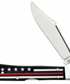 Cheap 🔔 Case Mini Copperlock 7312, 3.63" Closed Length SS Blade, Red Line Natural Bone Handle 💯