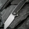 Promo ✨ CIVIVI Knives CIVIVI Brigand Linerlock Folder C909C, 3.46” D2 Satin Wharncliffe Plain Blade, Coarse Black G10 Handles 🔥