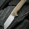 Buy ❤️ CIVIVI Knives CIVIVI Brigand Linerlock Folder C909B, 3.46” D2 Satin Wharncliffe Plain Blade, Coarse Tan G10 Handles ❤️