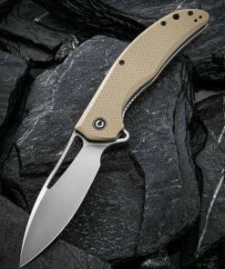 Cheapest 🎁 CIVIVI Knives CIVIVI Vexer C915B, 3.96" D2 Satin Plain Blade, Tan Coarse G-10 Handles ❤️
