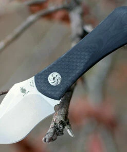 Budget ❤️ Kizer Cutlery Kizer 1014 Thumbper Long, 2" CPM-S35VN Plain Blade, Carbon Fiber Handle 🌟