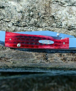 Discount ⌛ Case 10306 Kickstart TrapperLock A/O, Pocket worn Old Red Bone Handle (6154AC SS) 💯 -Automatic Knives shop 10306 09463.1585248953