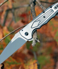 Outlet 😀 Kershaw Knives Kershaw Deadline 1087, 3.8 in. 8Cr13MoV Plain Blade, Stainless Steel Handle 😍