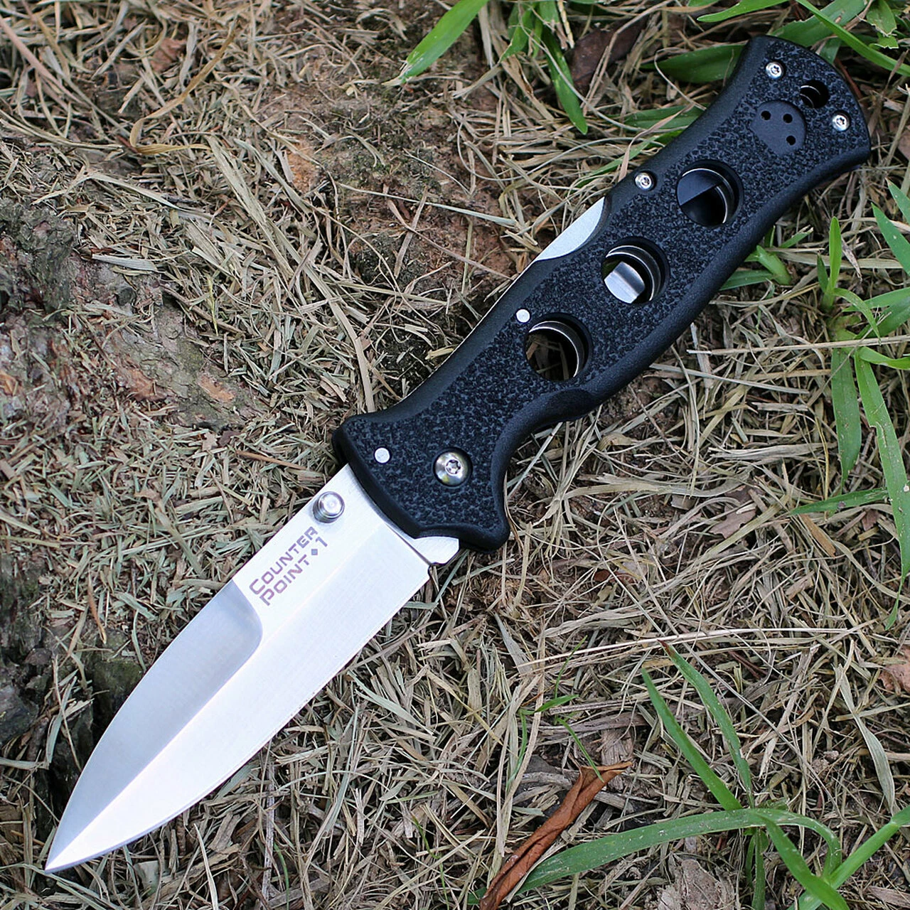 New ❤️ Cold Steel 10AB Counter Point 1, 4" AUS-10A Plain Blade, Black Griv Ex™ Handle 🎉 1 New ❤️ Cold Steel 10AB Counter Point 1, 4" AUS-10A Plain Blade, Black Griv Ex™ Handle 🎉