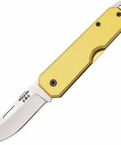 Cheap 🛒 Bear and Son Bear & Son Large Slip Joint 110YW, 3 7/8" High Carbon Steel Plain Blade, Yellow Aluminum Handle 🎉