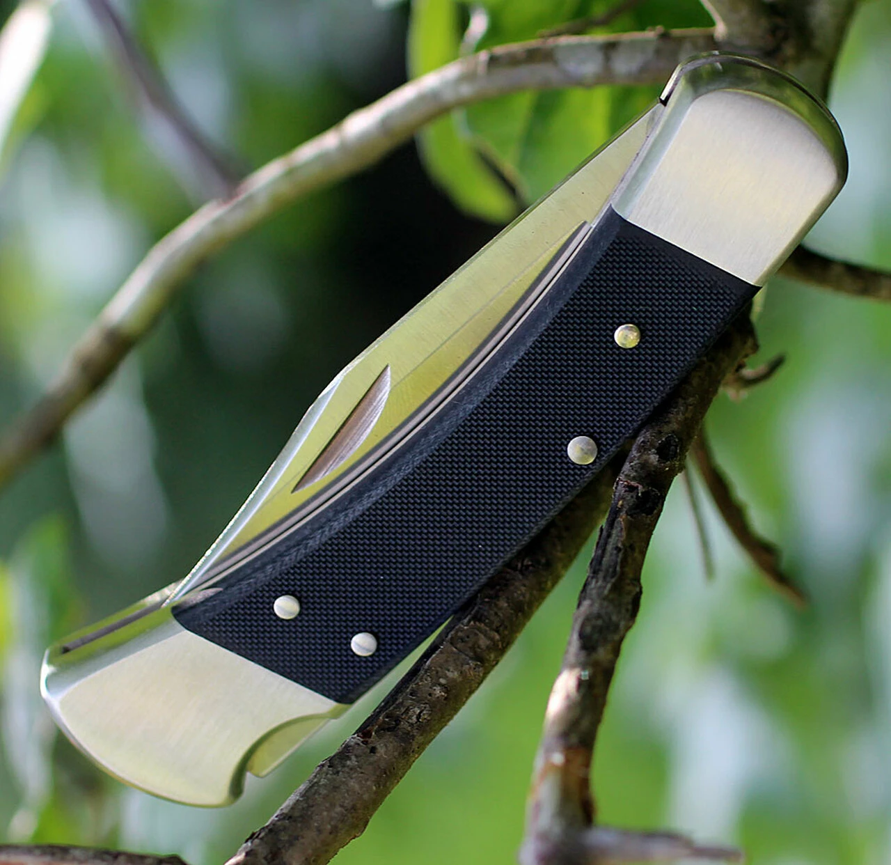 Cheap 💯 Buck Knives Buck 110BKSNS1 Folding Hunter Pro, 3.75" S30V Plain Blade, Black G-10 Handle 👏 3 Cheap 💯 Buck Knives Buck 110BKSNS1 Folding Hunter Pro, 3.75" S30V Plain Blade, Black G-10 Handle 👏 - Image 3