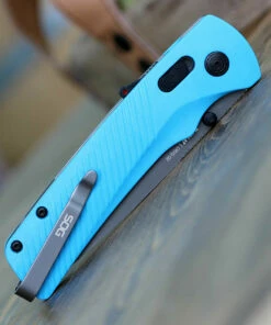 Budget 🧨 SOG 11180357 Flash MK3 AT-XR 3.45" D2 Plain Edge, Civic Cyan GRN Handles 🎁 -Automatic Knives shop 11180357 76605.1591730948