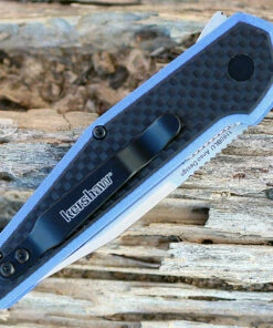 New 🌟 Kershaw Knives Kershaw 1160BLU Fraxion, 2.75" 8Cr13MoV Plain Satin Blade, Blue G-10/Carbon Fiber Overlay ⌛ -Automatic Knives shop 1160blu.3 55750.1566585931