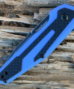 Budget ✔️ Kershaw Knives Kershaw 1160BLUBW Fraxion, 2.75" 8Cr13MoV Plain Blade, Blue G-10/Carbon Fiber Overlay 👏 -Automatic Knives shop 1160blubw.2 80663.1566585934