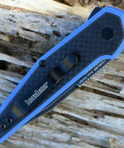 Budget ✔️ Kershaw Knives Kershaw 1160BLUBW Fraxion, 2.75" 8Cr13MoV Plain Blade, Blue G-10/Carbon Fiber Overlay 👏 -Automatic Knives shop 1160blubw.3 25259.1566585934
