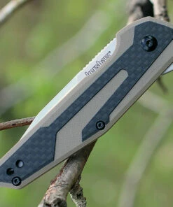 Best Sale 🧨 Kershaw Knives Kershaw 1160TAN Fraxion, 2.75" 8Cr13MoV Plain Blade, Tan G-10/Carbon Fiber Overlay 😀 -Automatic Knives shop 1160tan 49301.1566585962