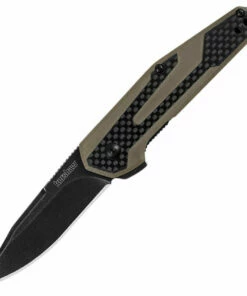 Wholesale ✨ Kershaw Knives Kershaw 1160TANBW Fraxion, 2.75" 8Cr13MoV Plain Blackwash Blade, Tan G-10/Carbon Fiber Overlay 👍