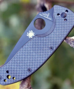 Flash Sale ✨ Spyderco Knives Spyderco C122CFBBKPS Tenacious, 3.39" 8Cr13MoV Black Combo Blade, Carbon Fiber Handle 🤩 -Automatic Knives shop 122cfbbkp.3 1 35833.1566585891