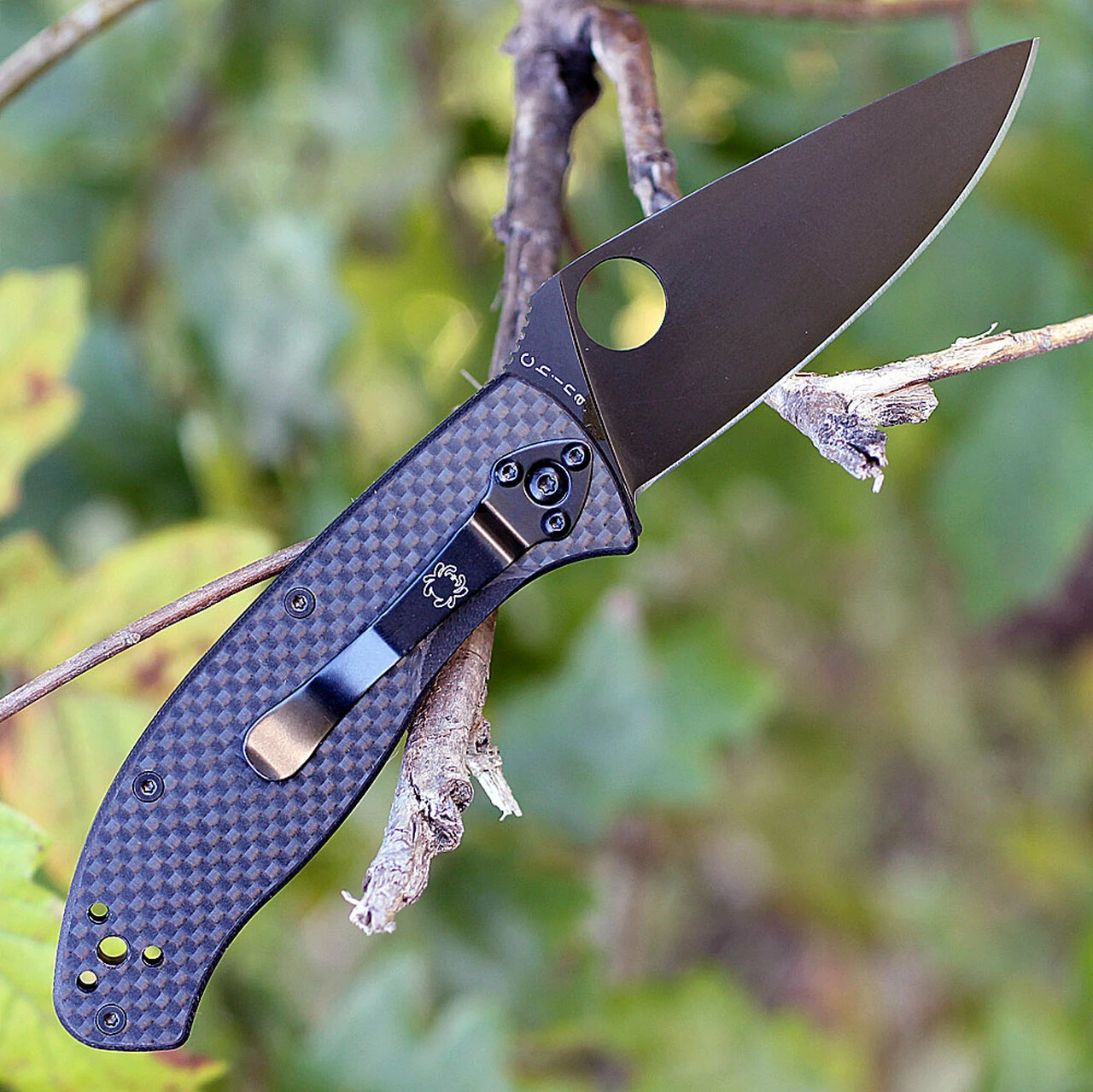 Buy 🛒 Spyderco Knives Spyderco C122CFBBKP Tenacious, 3.39" 8Cr13MoV Black Plain Blade, Carbon Fiber Handle ❤️ 2 Buy 🛒 Spyderco Knives Spyderco C122CFBBKP Tenacious, 3.39" 8Cr13MoV Black Plain Blade, Carbon Fiber Handle ❤️ - Image 2