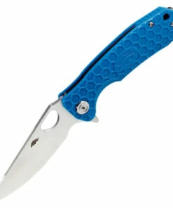 Best deal ✨ Honey Badger Knives Honey Badger Medium Leaf Flipper - Blue FRN (3.2" 8Cr13MoV Satin) HB1301 😍