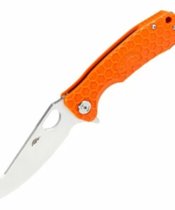 Top 10 🤩 Honey Badger Knives Honey Badger Medium Leaf Flipper - Orange FRN (3.2" 8Cr13MoV Satin) HB1303 🎁