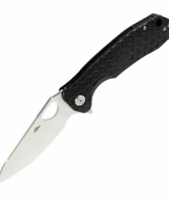 Best deal 🌟 Honey Badger Knives Honey Badger Medium Leaf Flipper - Black FRN (3.2" 8Cr13MoV Satin) HB1298 🌟
