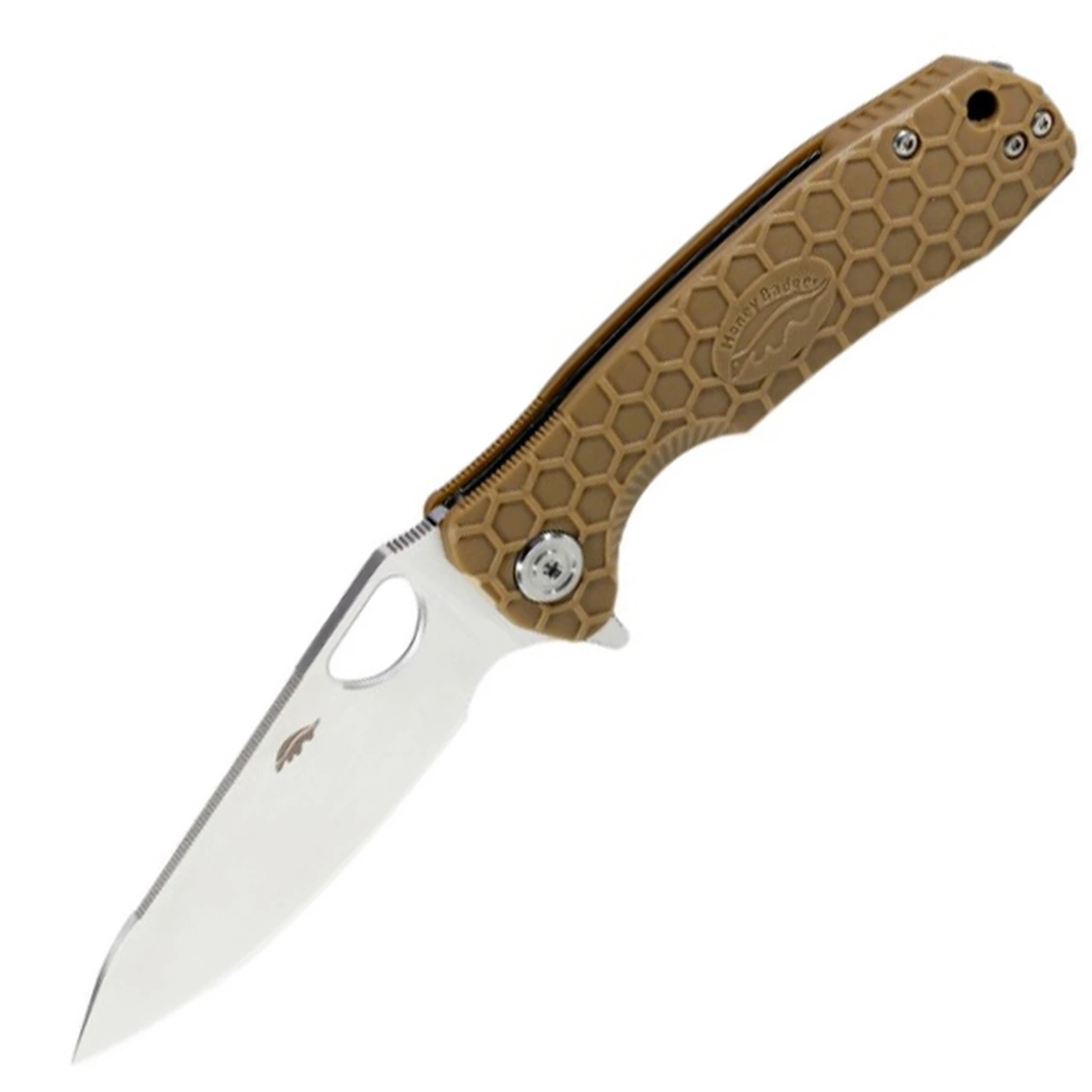 New 😍 Honey Badger Knives Honey Badger Medium Leaf Flipper - Tan FRN (3.2" 8Cr13MoV Satin) HB1299 ⭐ 1 New 😍 Honey Badger Knives Honey Badger Medium Leaf Flipper - Tan FRN (3.2" 8Cr13MoV Satin) HB1299 ⭐