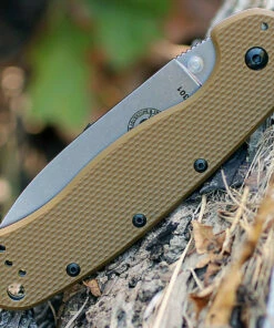 Budget ⭐ BRK Avispa 1302CB, 3.5", Stonewash D2 Steel, Plain Edge, Drop Point, Design by Esee Knives, Coyote Brown Nylon handles 😍 -Automatic Knives shop 1302cb.1 97950.1566585918