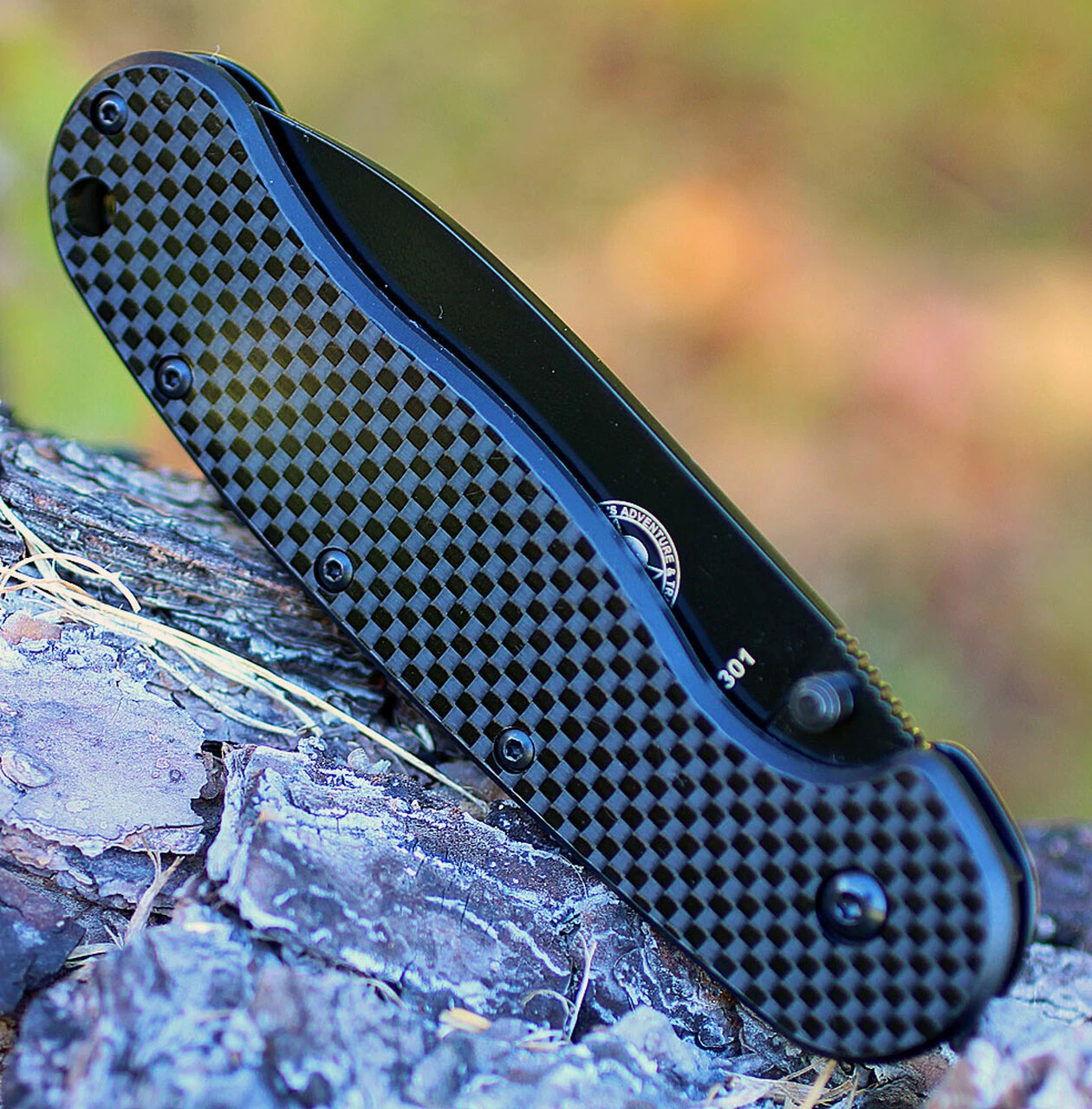 Cheapest 👍 BRK Avispa Folder, Carbon Fiber / G10 handles, Black EDP Coated D2 Steel, Plain Edge, Design by Esee Knives, 💯 3 Cheapest 👍 BRK Avispa Folder, Carbon Fiber / G10 handles, Black EDP Coated D2 Steel, Plain Edge, Design by Esee Knives, 💯 - Image 3