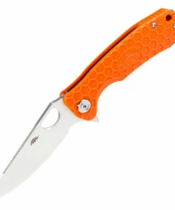 Best reviews of 🌟 Honey Badger Knives Honey Badger Small Leaf Flipper - Orange FRN (2.8" 8Cr13MoV Satin) HB1313 ⌛