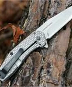 Discount ❤️ Kershaw Knives Kershaw 1324 Cathode, 2.25" 4Cr14 Stonewash Tanto Blade, SS Handle 🎁 -Automatic Knives shop 1324 91705.1566585874