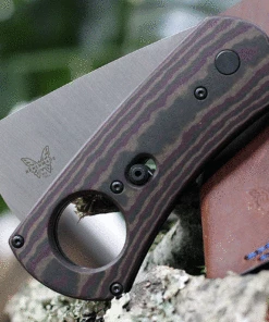 Best Sale ⭐ Benchmade Knives Benchmade 1500 Cigar Cutter CPM -S30V, Chocolate/Brown/Red layered Richlite Handle 🌟