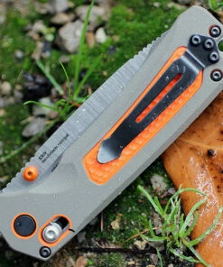 Cheap 🤩 Benchmade Knives Benchmade Hunt 15061 Grizzly Ridge, 3.5" CPM-S30V Plain Blade, Gray/Orange Grivory Handle 🎉 -Automatic Knives shop 15061.2 39204.1566585907