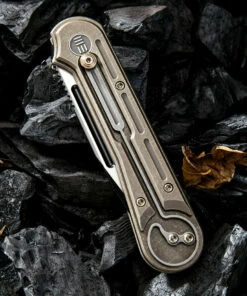 Promo ✨ We Knife Co. We Knife Double Helix Folder 815A, 3.3" CPM S35VN Black Two-Tone Drop Point Plain Blade, Bronze Titanium Handle ⌛ -Automatic Knives shop 1532500395202840 89232.1582304757