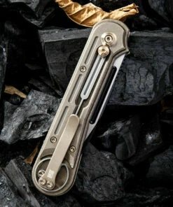 Promo ✨ We Knife Co. We Knife Double Helix Folder 815A, 3.3" CPM S35VN Black Two-Tone Drop Point Plain Blade, Bronze Titanium Handle ⌛ -Automatic Knives shop 1532500400959670 98287.1582304757