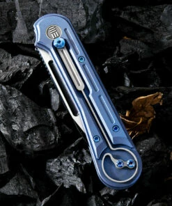 Best Sale 🌟 We Knife Co. We Knife Double Helix Folder 815C, 3.3" CPM S35VN Black Two-Tone Drop Point Plain Blade, Blue Titanium Handle ✨ 6 Best Sale 🌟 We Knife Co. We Knife Double Helix Folder 815C, 3.3" CPM S35VN Black Two-Tone Drop Point Plain Blade, Blue Titanium Handle ✨ -Automatic Knives shop 1532500658169016 41596.1582304519