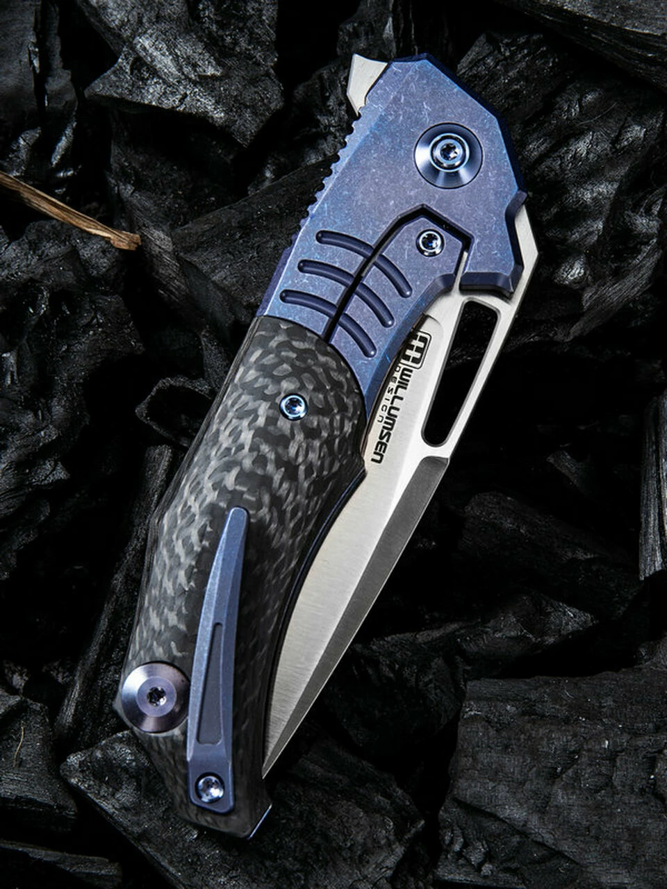Best reviews of 💯 We Knife Co. We Knife Stixx Framelock Folder 817A, 3.45” Bohler-M390 Satin Drop Point Plain Blade, Carbon Fiber and Blue Titanium Handle ✔️ 4 Best reviews of 💯 We Knife Co. We Knife Stixx Framelock Folder 817A, 3.45” Bohler-M390 Satin Drop Point Plain Blade, Carbon Fiber and Blue Titanium Handle ✔️ - Image 4