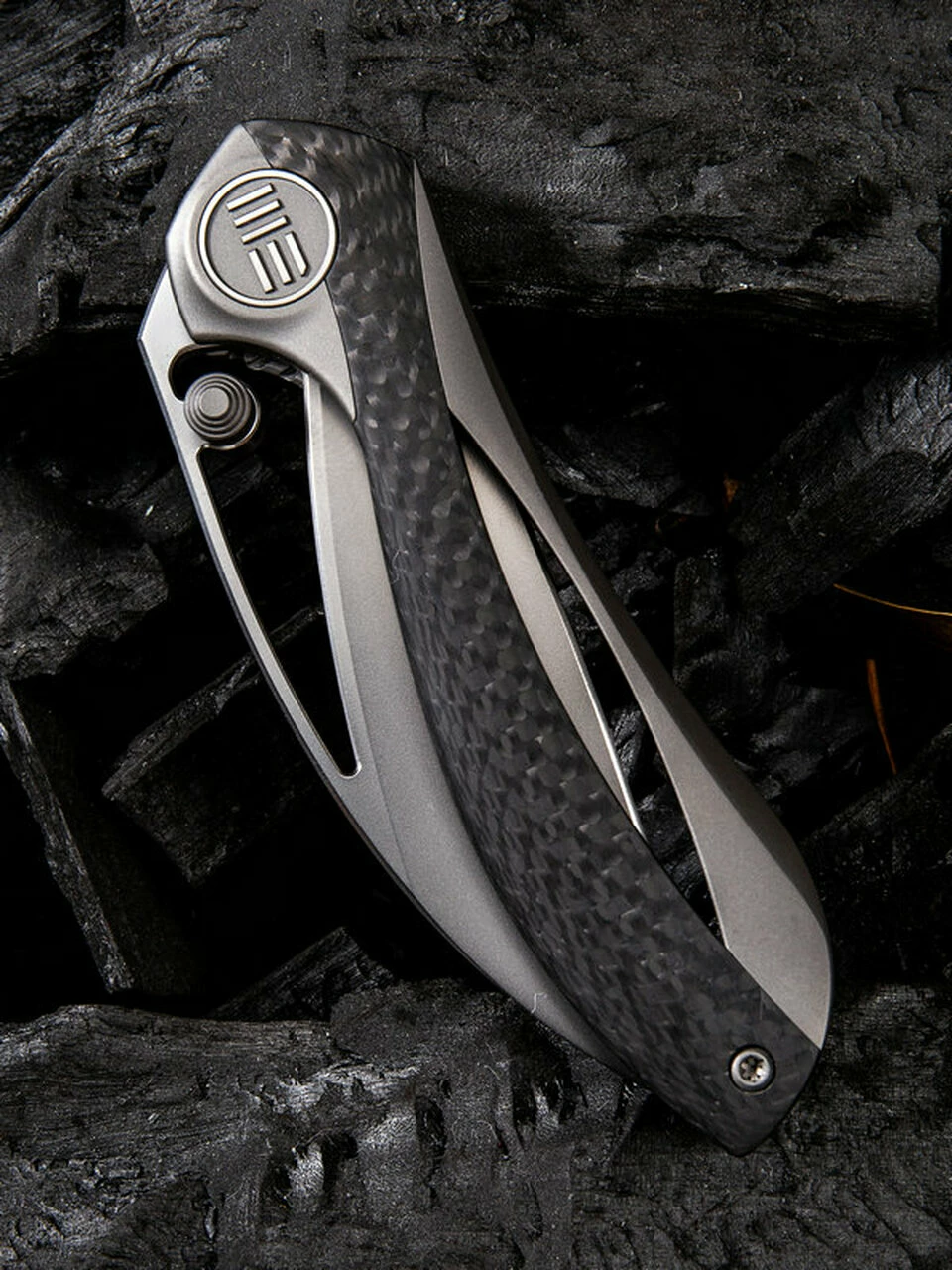 Buy 🎁 We Knife Co. We Knife Pleroma Linerlock Folder 821A, 2.95” Bohler M390 Wharncliffe Satin Plain Blade, Titanium Inlay Carbon Fiber Handle 😍 3 Buy 🎁 We Knife Co. We Knife Pleroma Linerlock Folder 821A, 2.95” Bohler M390 Wharncliffe Satin Plain Blade, Titanium Inlay Carbon Fiber Handle 😍 - Image 3