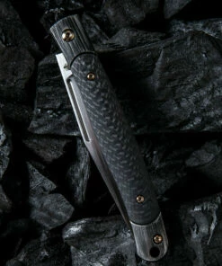 Cheap 👍 We Knife Co. We Knife Gentry Slip Joint Folder 902A, 3.45” CPM-S35VN Satin Clip Point Plain Blade, Black Carbon Fiber Handle ⭐ -Automatic Knives shop 1546845240213846 39212.1582150355