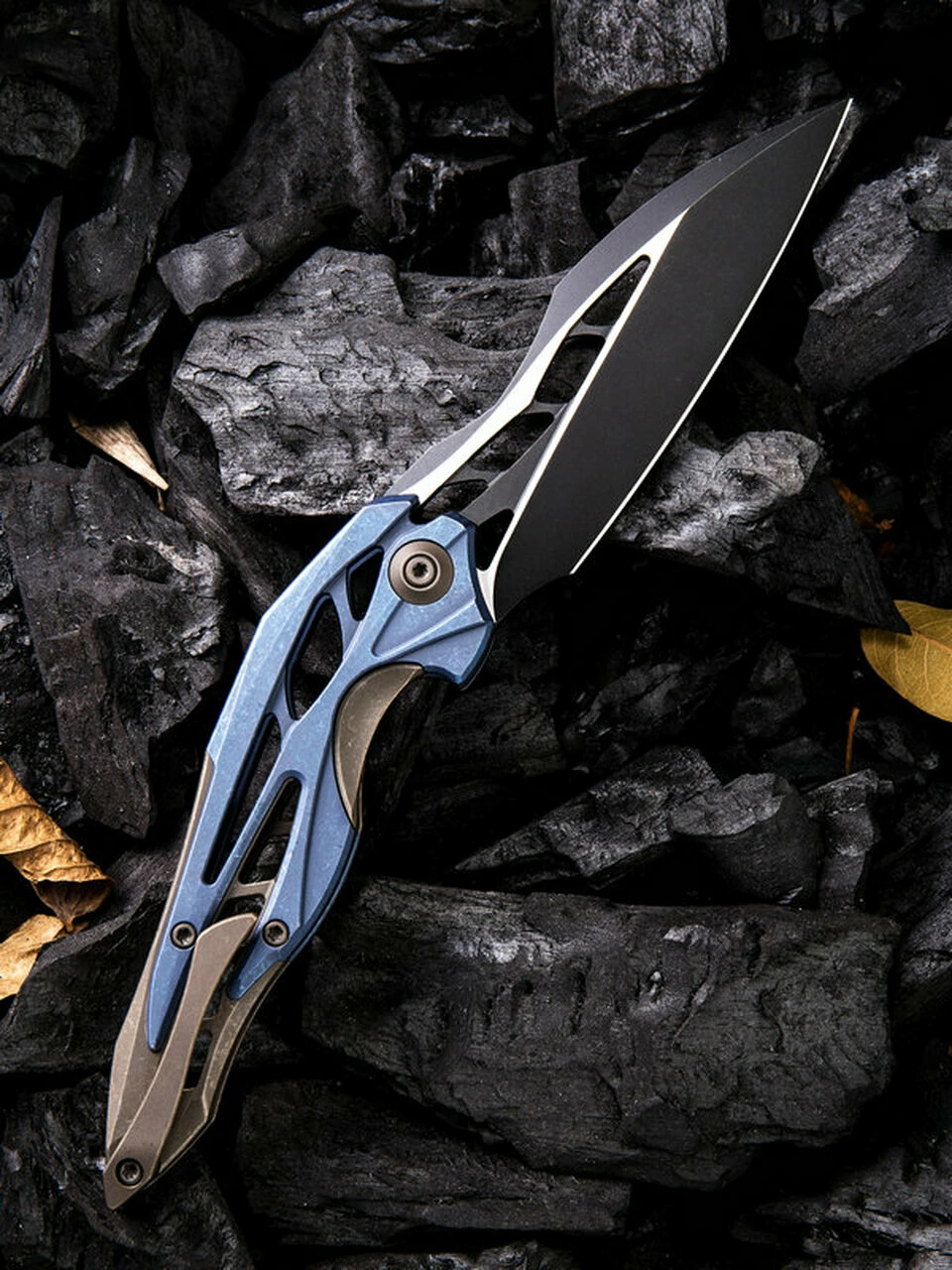 Flash Sale ✔️ We Knife Co. We Knife Arrakis Framelock Folder 906B, 3.45” Bohler M390 Black Wharncliffe Plain Blade, Blue and Bronze Stonewash Titanium Handle 👏 2 Flash Sale ✔️ We Knife Co. We Knife Arrakis Framelock Folder 906B, 3.45” Bohler M390 Black Wharncliffe Plain Blade, Blue and Bronze Stonewash Titanium Handle 👏 - Image 2