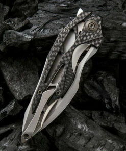 Best deal ✨ We Knife Co. We Knife Arrakis Framelock Folder 906CFC, 3.45” Bohler M390 Stainless Wharncliffe Plain Blade, Titanium Inlay Carbon Fiber Handle ❤️ -Automatic Knives shop 1552901483972364 65564.1582143998