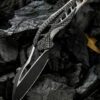 Buy 💯 We Knife Co. We Knife Arrakis Framelock Folder 906CFD, 3.45” Bohler M390 Wharncliffe Black Stonewash Plain Blade, Titanium Inlay Carbon Fiber Handle 👏