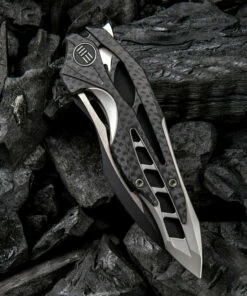 Buy 💯 We Knife Co. We Knife Arrakis Framelock Folder 906CFD, 3.45” Bohler M390 Wharncliffe Black Stonewash Plain Blade, Titanium Inlay Carbon Fiber Handle 👏 -Automatic Knives shop 1552901595813466 10848.1582142859