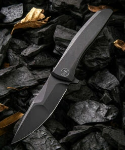 Top 10 🎁 We Knife Co. We Knife Scoppio Framelock Folder 923D, 3.63" CPM-20CV Black Stonewash Drop Point Plain Blade, Black Titanium Handle 🤩