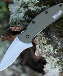 Deals 😍 Kershaw Knives Kershaw 1620OL Scallion, 2.25" 420HC SS Plain Blade, Olive Aluminum Handle 😍