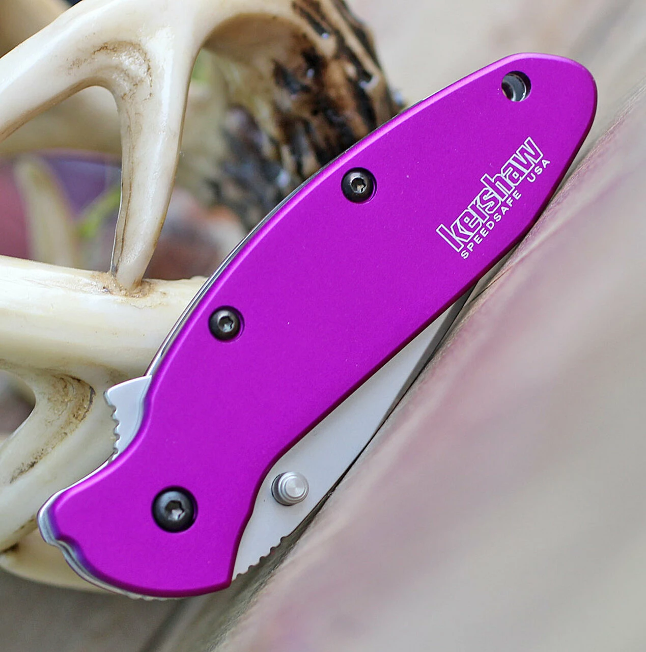 New 🎁 Kershaw Knives Kershaw 1620PUR Scallion, 2.4" 420HC Plain Blade, Purple Anodized Aluminum Handle 😀 3 New 🎁 Kershaw Knives Kershaw 1620PUR Scallion, 2.4" 420HC Plain Blade, Purple Anodized Aluminum Handle 😀 - Image 3