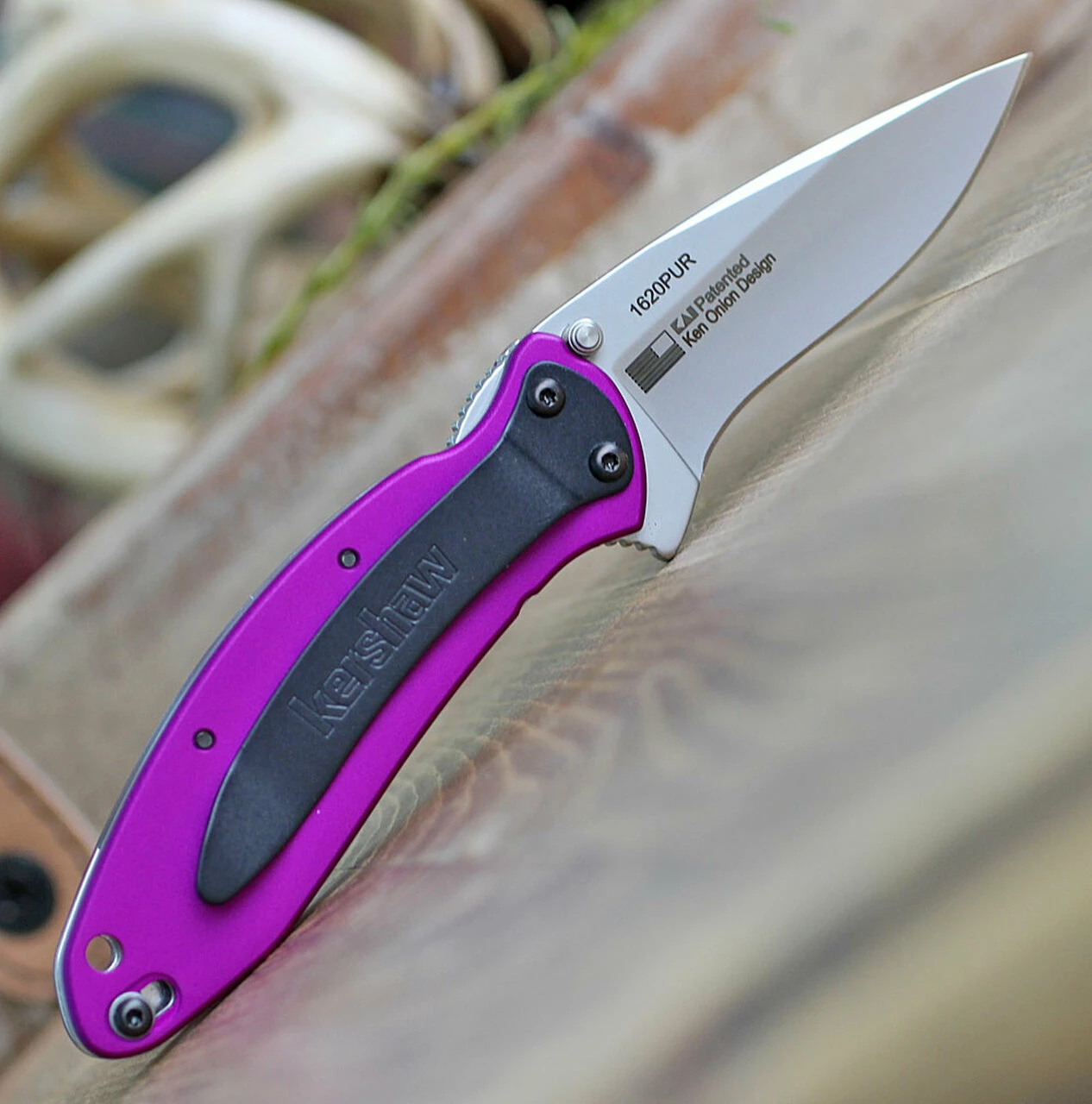 New 🎁 Kershaw Knives Kershaw 1620PUR Scallion, 2.4" 420HC Plain Blade, Purple Anodized Aluminum Handle 😀 2 New 🎁 Kershaw Knives Kershaw 1620PUR Scallion, 2.4" 420HC Plain Blade, Purple Anodized Aluminum Handle 😀 - Image 2