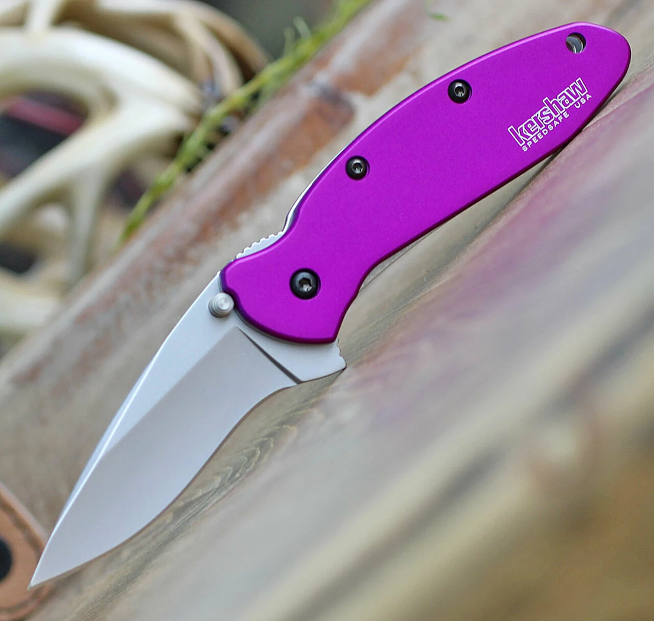 New 🎁 Kershaw Knives Kershaw 1620PUR Scallion, 2.4" 420HC Plain Blade, Purple Anodized Aluminum Handle 😀 1 New 🎁 Kershaw Knives Kershaw 1620PUR Scallion, 2.4" 420HC Plain Blade, Purple Anodized Aluminum Handle 😀